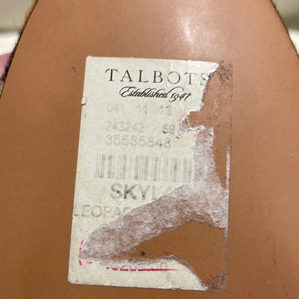 Talbots Brown Black Leopard Real Calf Hair Skyla Pumps sz 8 heels sexy Like NEW - Picture 8 of 9